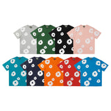 Denim Tears Outfit: T Shirt/Shorts (Separate Purchase Options) Puff Print Short Sleeve T-shirt Loose Couple Shorts Suit