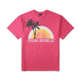 Palm Angels T Shirts Sun Print T-shirt Loose Short Sleeve