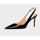 Louboutin-style red bottom shoes cl red bottom flats back elastic thin heel women's high heels pointed toe wedding shoes cm.cm.cm back elastic sandals