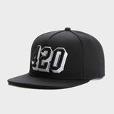Trendy flat brimmed hat letter420 adjustable quick-drying and breathable