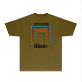 Rhude T Shirts Printed Trendy Pure Cotton