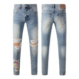 Purple Brand Jeans Pure Cotton High Street Trend #9101