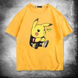 Men and Women Pokemon Pikachu T Shirt Cotton Short Sleeve T-shirt