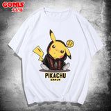 Men and Women Pokemon Pikachu T Shirt Pikachu Short Sleeve T-shirt