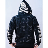 Shark Print Hoodie Fashion Brand Shark Skull Dark Sweater Street Fashion Large Size Coat
