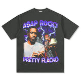 ASAP rocky purple lightning t-shirt