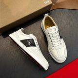 Louboutin-style red bottom shoes cl red bottom shoes calfskin color matching low ankle men's shoes business sports casual sneakers easiest for matchwhite shoes for men