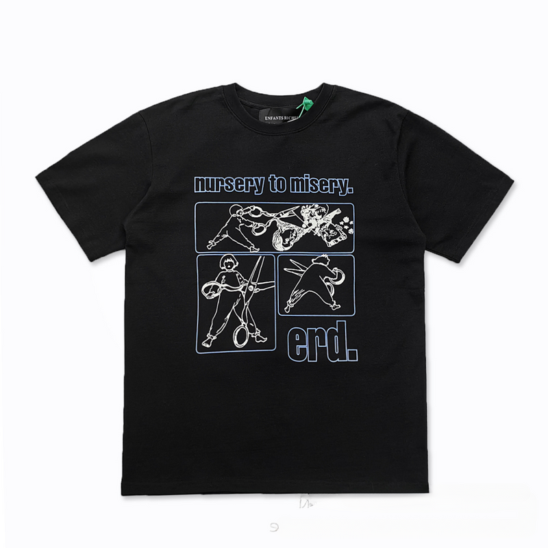 ERD T Shirts Scissor Edward Comic Print Loose Short Sleeve T-shirt