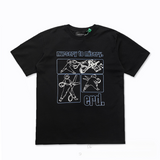 ERD T Shirts Scissor Edward Comic Print Loose Short Sleeve T-shirt