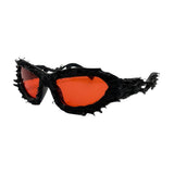 Trendy punk glasses y2k epoxy resin irregular shape