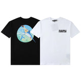 Palm Angels T Shirts Angel Cartoon Letter Print Short Sleeve T-shirt Men's Loose Half Sleeve