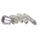 Hip-hop punk rhinestone belt skull punk style
