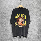 Amiri washed t-shirt golden lion short sleeve