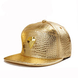 Trendy flat brimmed hat gold adjustable sun shade