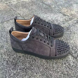 Louboutin-style red bottom shoes export model cl men's shoes electric embroidered red bottom white shoes breathable sneakers men's shoes flatscasual shoes crescent shoes