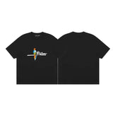 Palm Angels T Shirts Palm Angels Letter Print Short-Sleeve T-shirt Loose Half Sleeve