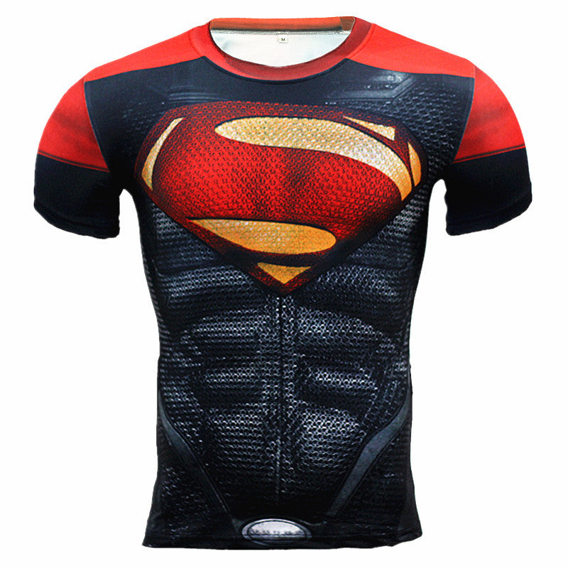 Marvel T Shirt Marvel Short-Sleeved T-shirt Men's Fitness