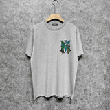 Amiri t shirts camouflage letterprinting short sleeves