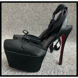 Louboutin-style red bottom shoes ballet shoes dance shoes european station cl french one-word celebrity elegant rhinestone sexy red bottom export high heels