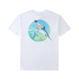 Palm Angels T Shirts Angel Cartoon Letter Print Short Sleeve T-shirt Men's Loose Half Sleeve