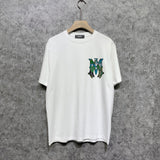 Amiri t shirts camouflage letterprinting short sleeves