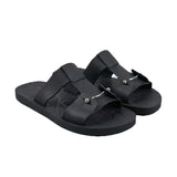Louboutin-style red bottom shoes summercl metal buckle flip-flops menoutwear non-slip rubber sandals accessible luxury old money style beach slippers