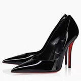 Louboutin-style red bottom shoes ballet shoes dance shoes european station cl french one-word celebrity elegant rhinestone sexy red bottom export high heels