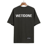 We11 Done T Shirts Letters Badge Printed Oversize Loose Couple