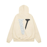 Vlone Hoodie autumn and winter electrocardiogram big V letter