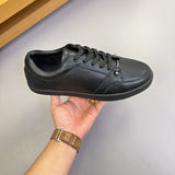 Louboutin-style red bottom shoes men genuine leather red bottom casual shoes imported cowhide breathable low-top sneakers trendy men's shoes