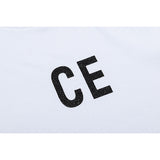 C.e t shirts letter printing round neck pullover short sleeve men and women