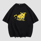 Men and Women Pokemon Pikachu T Shirt Y Short Sleeve T-shirt for Men and Women