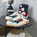 Louboutin-style red bottom shoes cl men's shoes rivets gz red bottom shoes thick sole sports casual luxury classy sneakers genuine leather light
