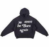 Kanye West Jesus Is King Hoodie Big Talker Rebirth Special-Interest Fashion Brand Dark High Street Couple Fog Hooded Sweater