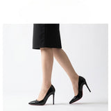 Louboutin-style red bottom shoes exportcl red bottom high heels women's stiletto pointed black patent leather flatsfashion style sexy single women's genuine leather