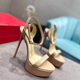 Louboutin-style red bottom shoes popular anchor cl studded red bottom shoes pointed toe cm high heels autum work export style women's shoes