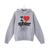 Sp5der Hoodie Cobweb Puff Print Pure Cotton