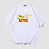 Men and Women Pokemon Pikachu T Shirt Y Co-Branded T-shirt Men's and Women's Short Sleeve Summer