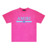 Amiri Washed Distressed T Shirt Printed Trendy Pure Cotton