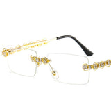 Trendy punk glasses square sunshade uv protection