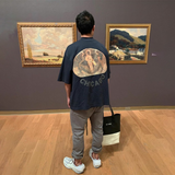 Caravaggio T-Shirts Oil Painting Short-Sleeved T-shirt Loose Casual Men