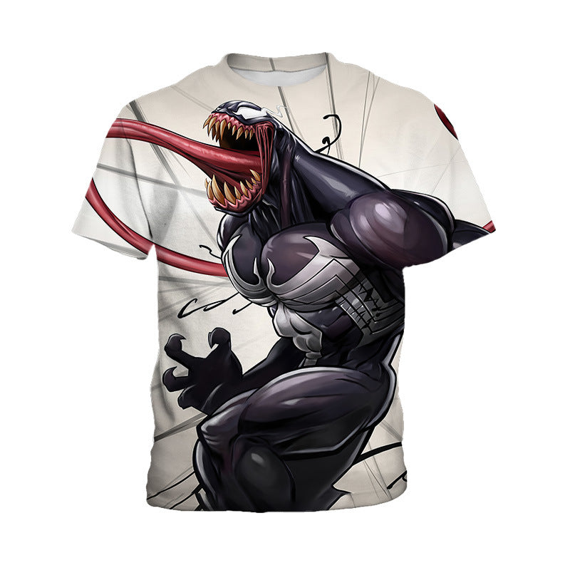 Marvel T Shirt Men's Short Sleeve Printed Venom T-shirt Casual Fashion