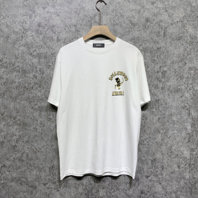 Amiri t shirts dice man printing short sleeves