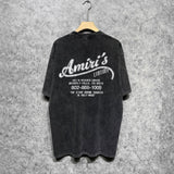 Amiri washed t-shirt fracture printing