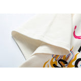 Travis Scott T Shirts Cactus Jack x Utopia x SAINT joint doll flame hellhound print short sleeve