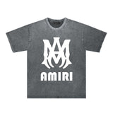 Amiri Washed Distressed T Shirt Printed Trendy Pure Cotton