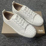 Louboutin-style red bottom shoes european station cl rivet shoes casual sneakers sneakers fashioneasiest for match loafers genuine leather shoes
