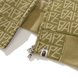 Bathing Ape Hoodie Shark Jacket Men's Autumn and Winter Cardigan Zip Khaki Hooded Sweater