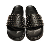 Louboutin-style red bottom shoes clsummer slippers rivets red bottom flip-flops thickened height increase new chinoiserie heavy southeast asia export
