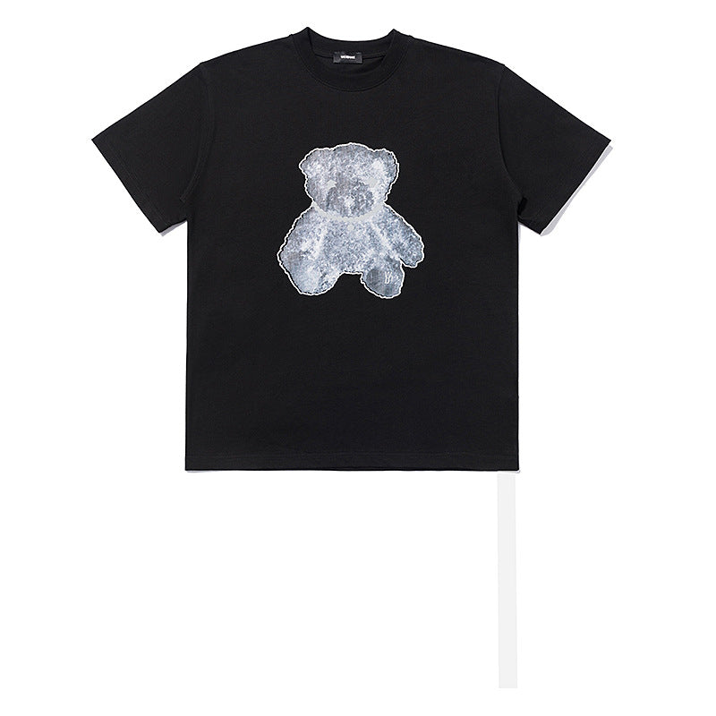We11 Done T Shirts Little Bear Cartoon Pattern Oversize Loose Couple